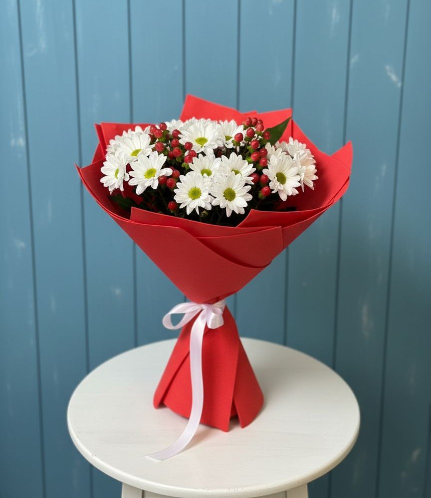 Букет цветов из: Хризантемы в Зеленоградский Пушкинского района