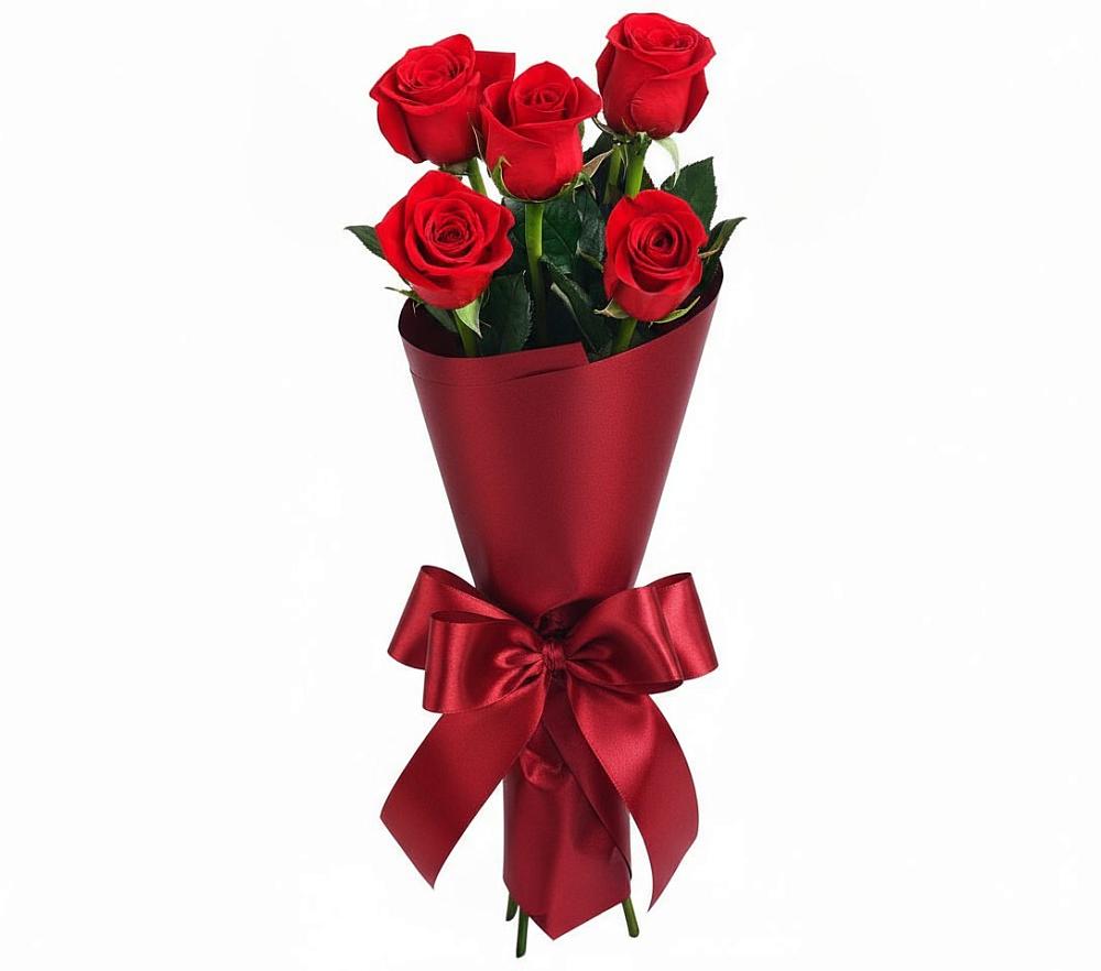 Букет 5 Красных роз Эдлесс Лав в Зеленоградский Пушкинского района