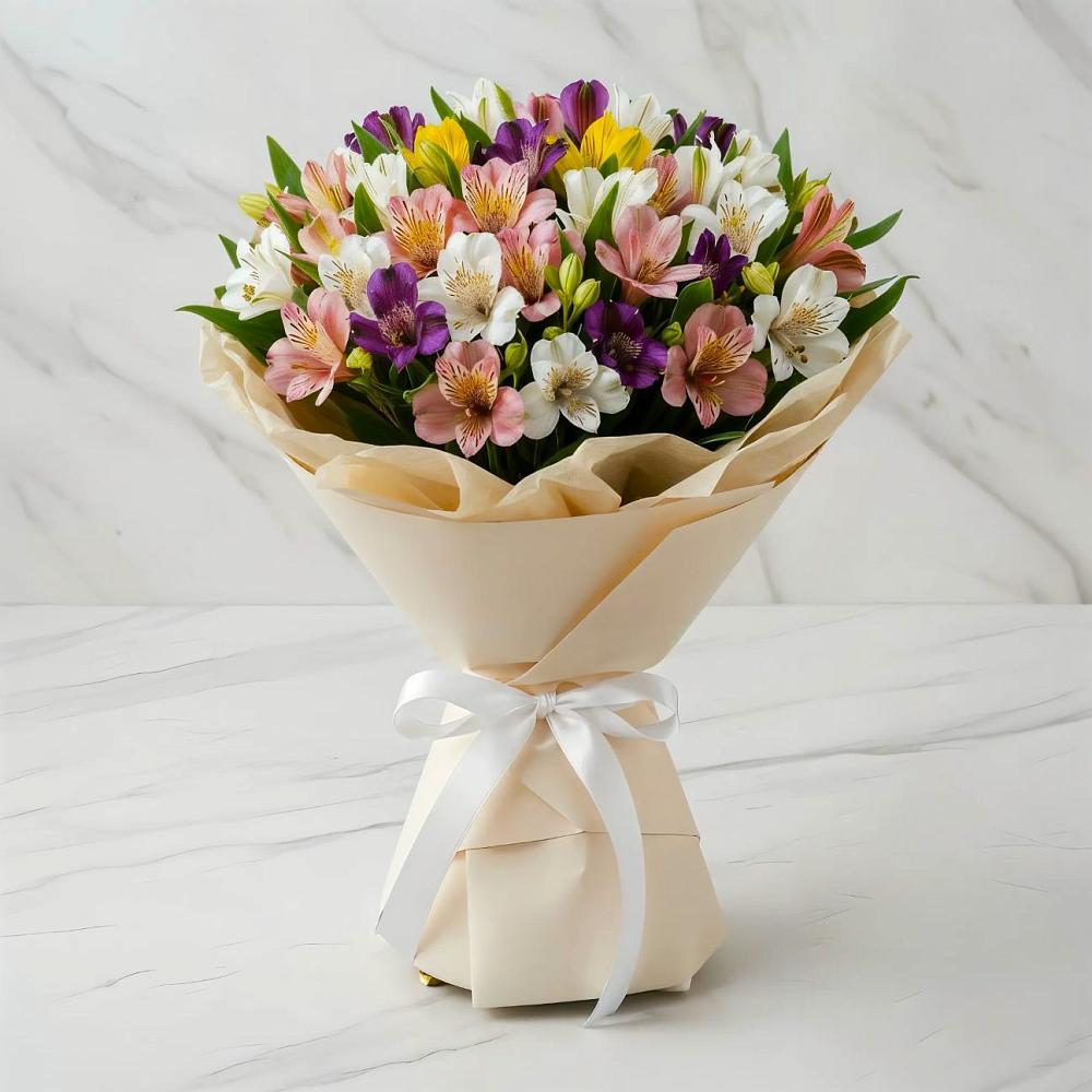 Букет цветов из: Альстромерии в Зеленоградский Пушкинского района