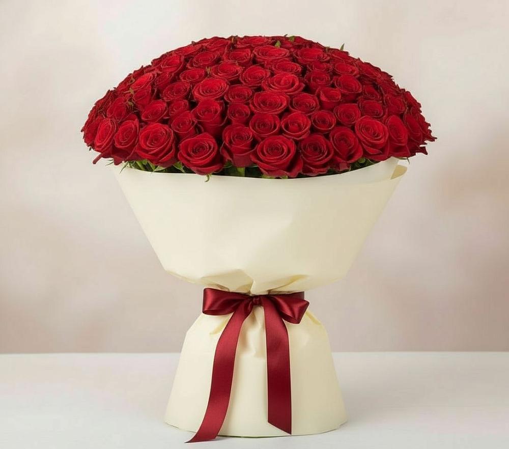 Букет 101 Красная роза Милано в Зеленоградский Пушкинского района