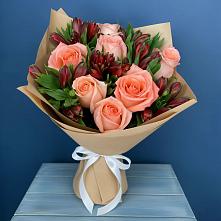 Букет цветов из:  Розы и Альстромерии в Зеленоградский Пушкинского района