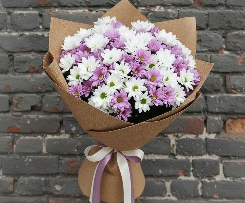 Букет цветов из: Хризантемы в Зеленоградский Пушкинского района