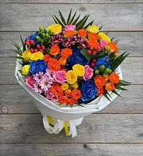 Букет цветов из:  Розы и Хризантемы в Зеленоградский Пушкинского района