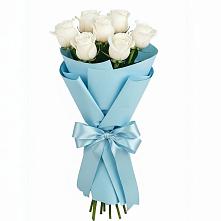 Букет 7 белых роз Проуд в Зеленоградский Пушкинского района