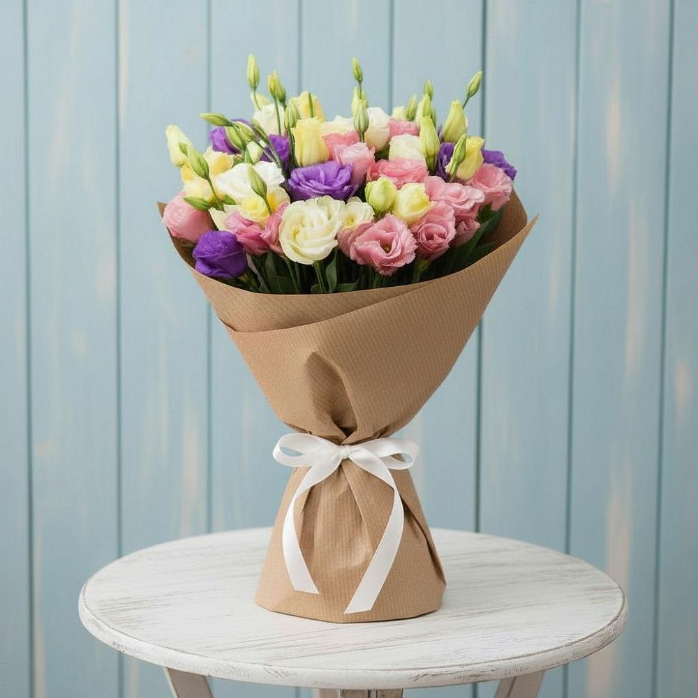 Букет цветов из: Лизиантусы в Зеленоградский Пушкинского района