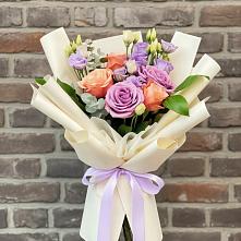 Букет цветов из:  Лизиантусы и Розы #REPLACE_PRED# Зеленоградский Пушкинского района