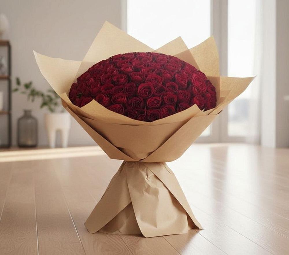 Букет 101 Красная роза в Зеленоградский Пушкинского района