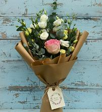 Букет цветов из:  Розы и Лизиантусы в Зеленоградский Пушкинского района