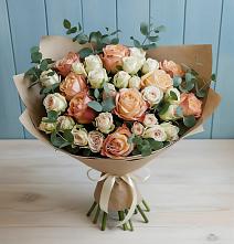 Букет цветов из:  Альстромерии и Розы #REPLACE_PRED# Зеленоградский Пушкинского района