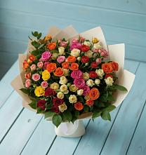 Букет Микс из разноцветных кустовых роз #REPLACE_PRED# Зеленоградский Пушкинского района