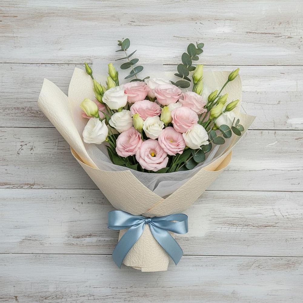 Букет цветов из: Лизиантусы в Зеленоградский Пушкинского района